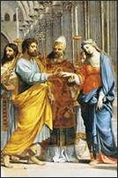      Choix de Joseph -tenant le rameau fleuri - comme époux de la Vierge Marie, d'après un tableau de Jacques Stella, Musée des Augustins, Toulouse